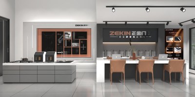 现代门窗专卖店3D模型下载